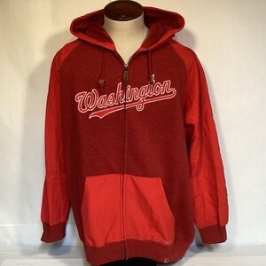 Majestic Washington Nationals Full zip MLB Baseball Hoodie Men’s size XL